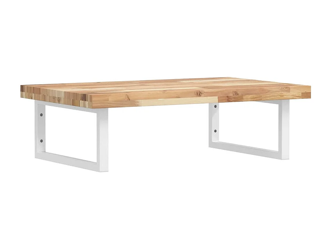 Prateleira de parede p/ lavatório aço/madeira de acácia maciça PT753240