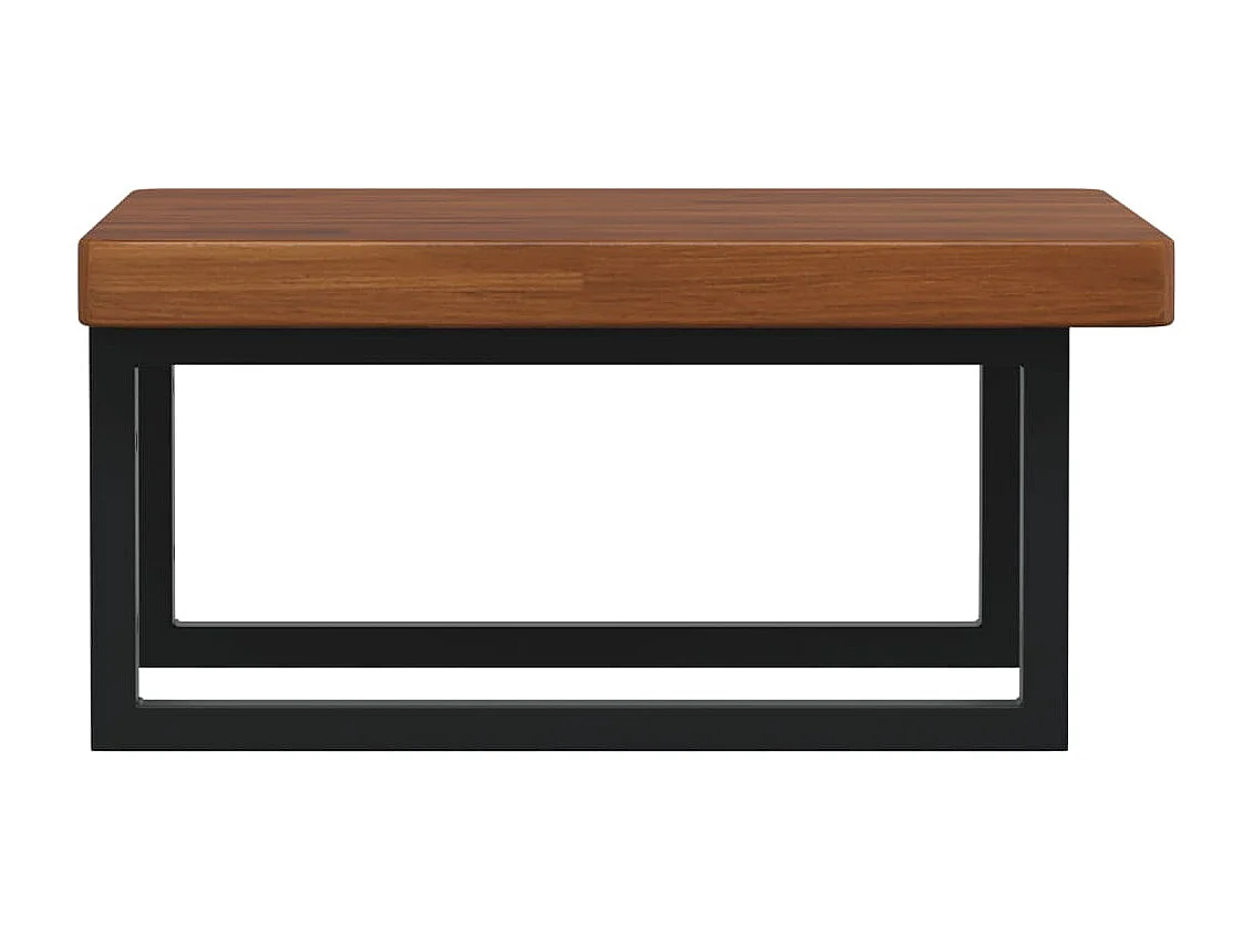 Meuble sous vasque murale acier et bois de chêne massif FR442245