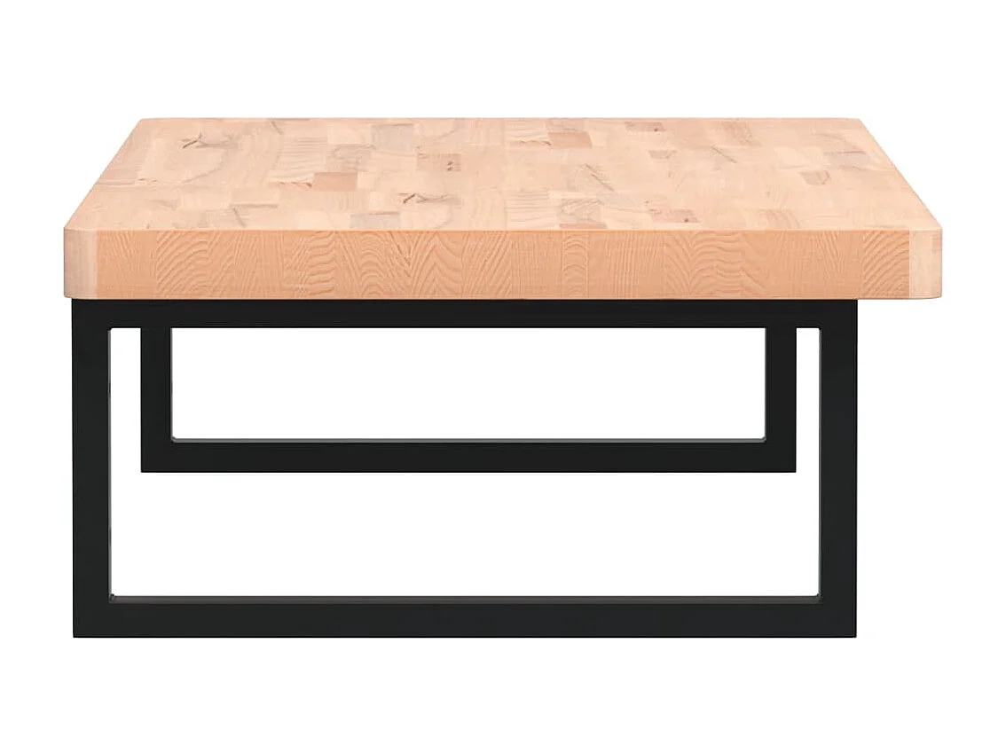 Estante de lavabo de pared de acero y madera maciza de haya ES484610