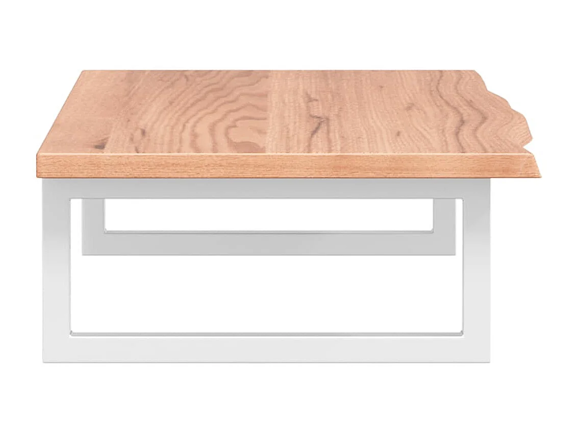 Meuble sous vasque murale acier et bois de chêne massif FR651280