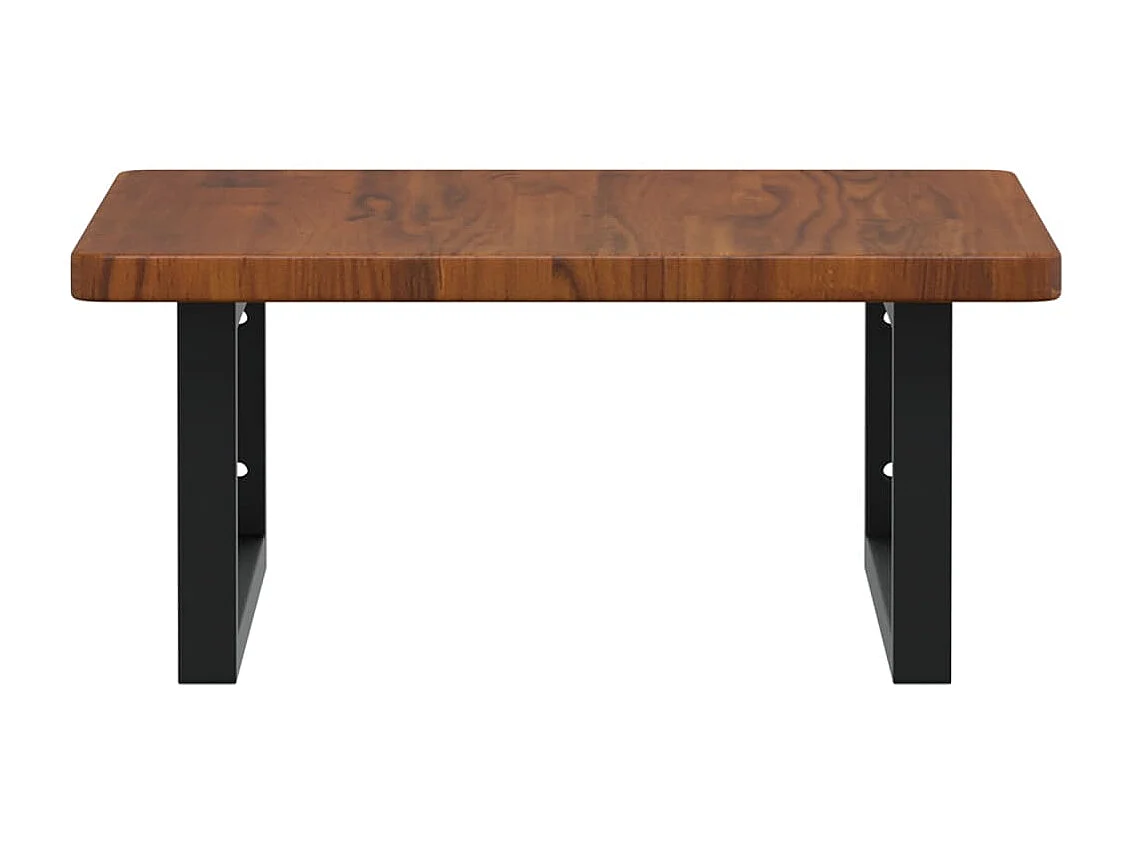 Meuble sous vasque murale acier et bois de chêne massif FR457411