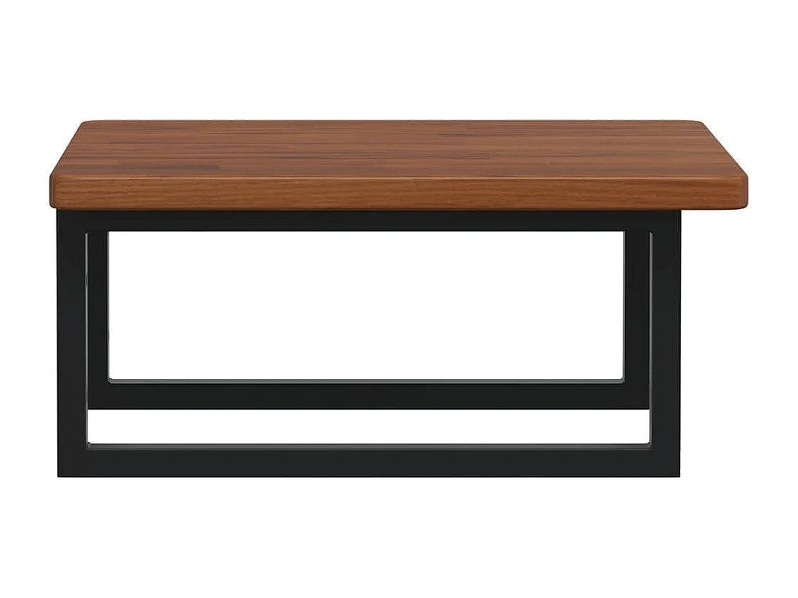 Meuble sous vasque murale acier et bois de chêne massif FR457411