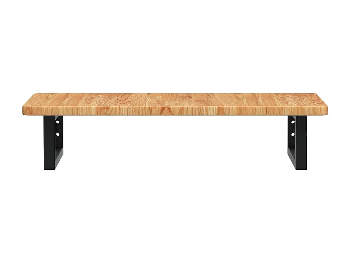 Meuble sous vasque murale acier et bois de chêne massif FR502290