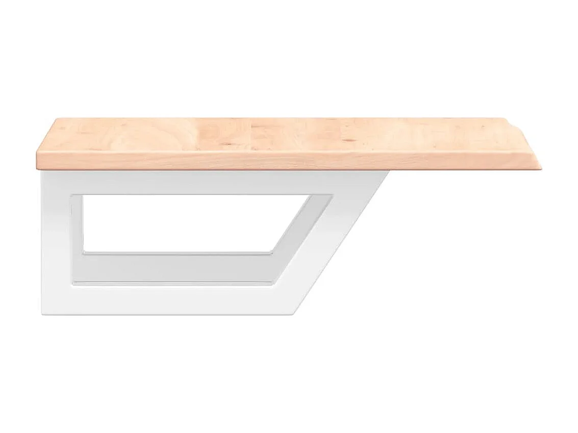 Badkamer wandschap staal en massief eikenhout BE687091