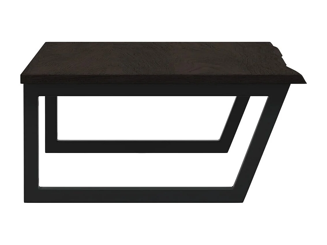 Meuble sous vasque murale acier et bois de chêne massif FR872723