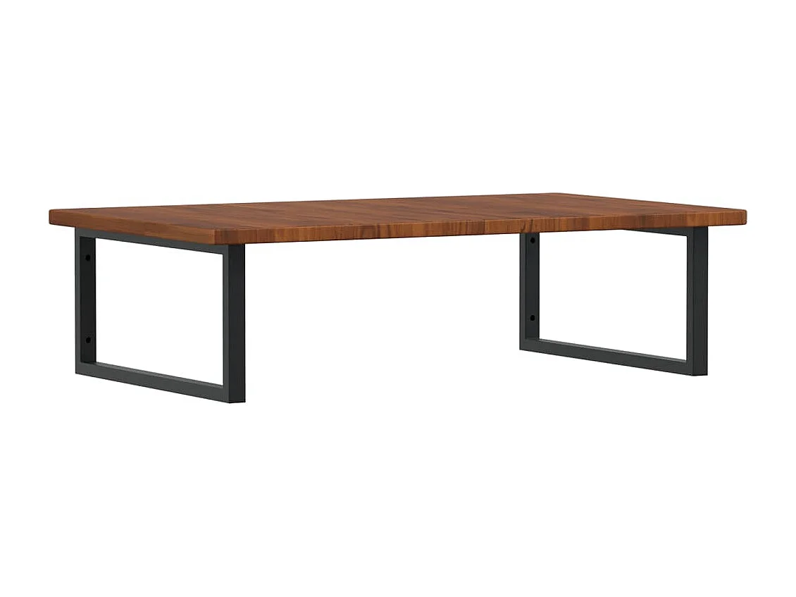 Meuble sous vasque murale acier et bois de chêne massif FR865846