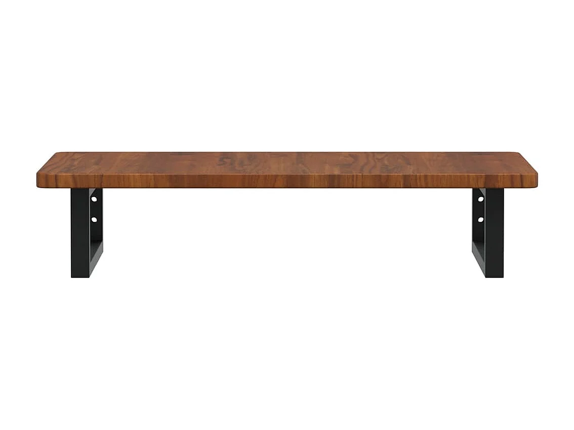 Meuble sous vasque murale acier et bois de chêne massif FR335284