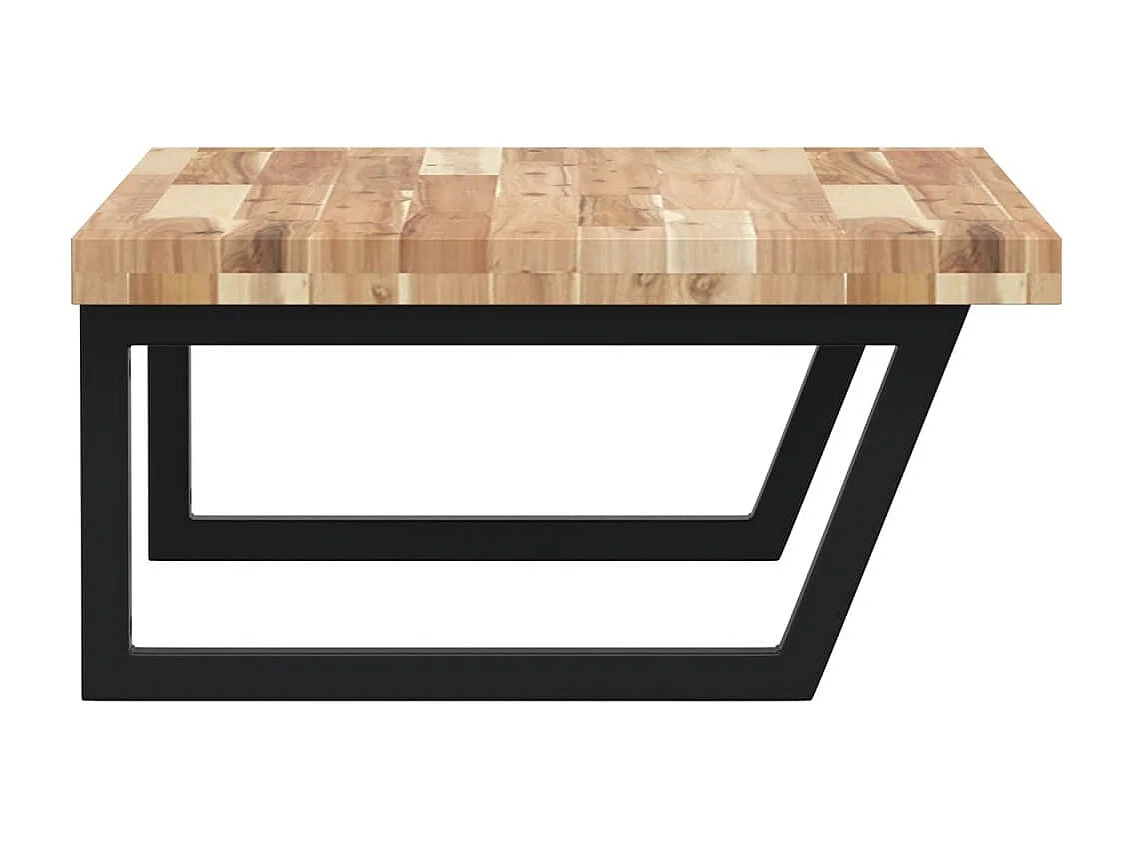 Meuble sous vasque murale acier et bois massif d'acacia FR817200