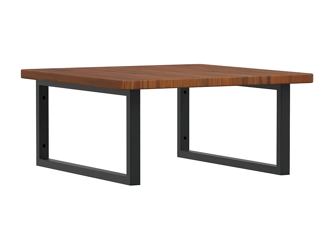 Prateleira de parede p/ lavatório aço/madeira carvalho maciça PT114332