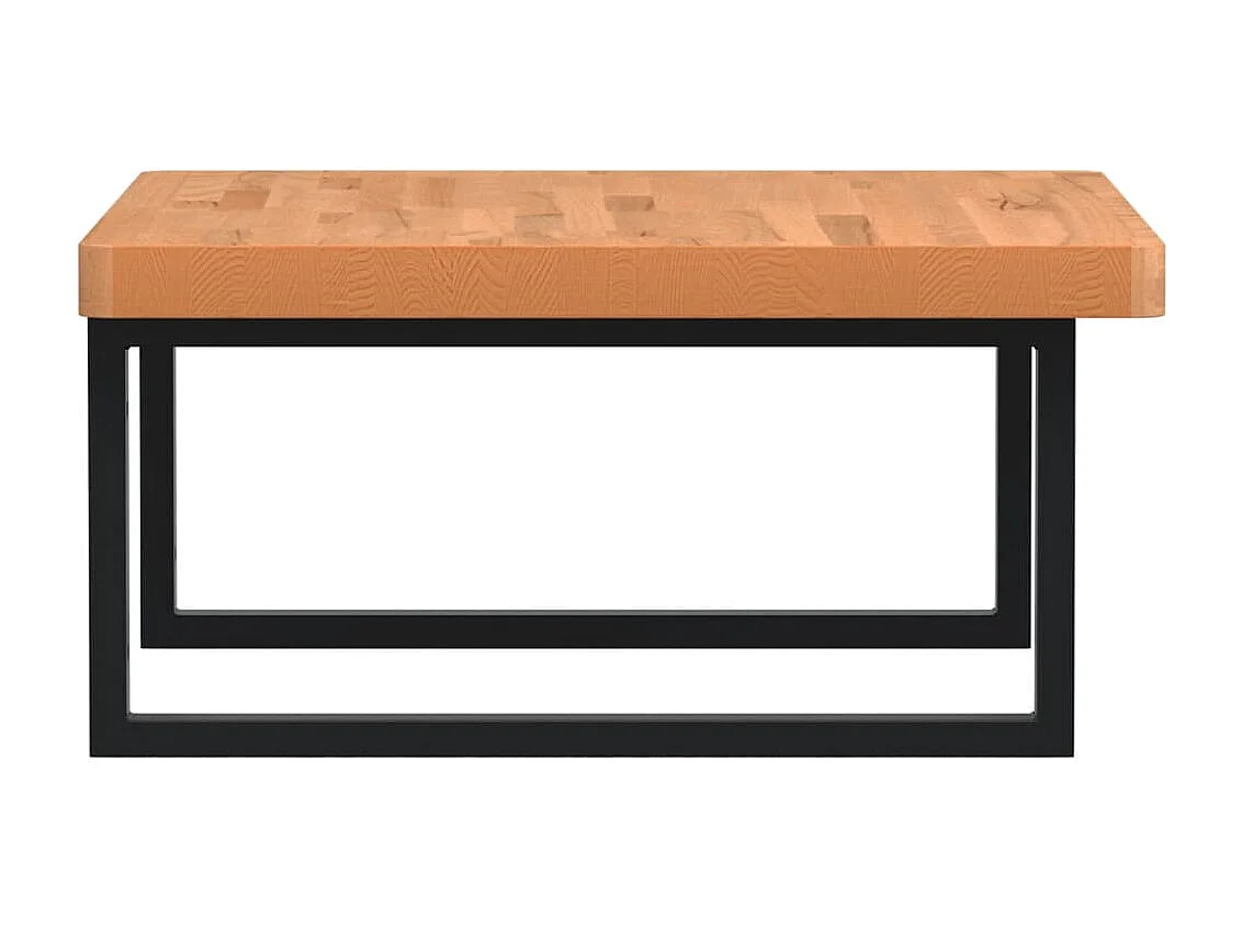 Meuble sous vasque murale acier et bois massif de hêtre FR498401