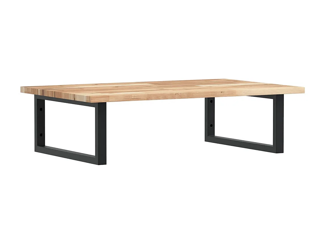 Meuble sous vasque murale acier et bois massif d'acacia FR494127