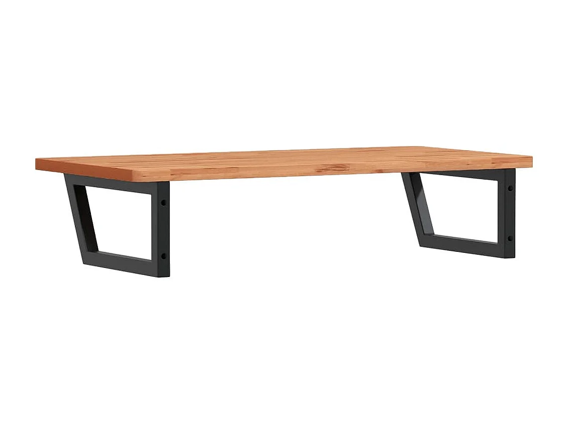 Meuble sous vasque murale acier et bois massif de hêtre FR983062