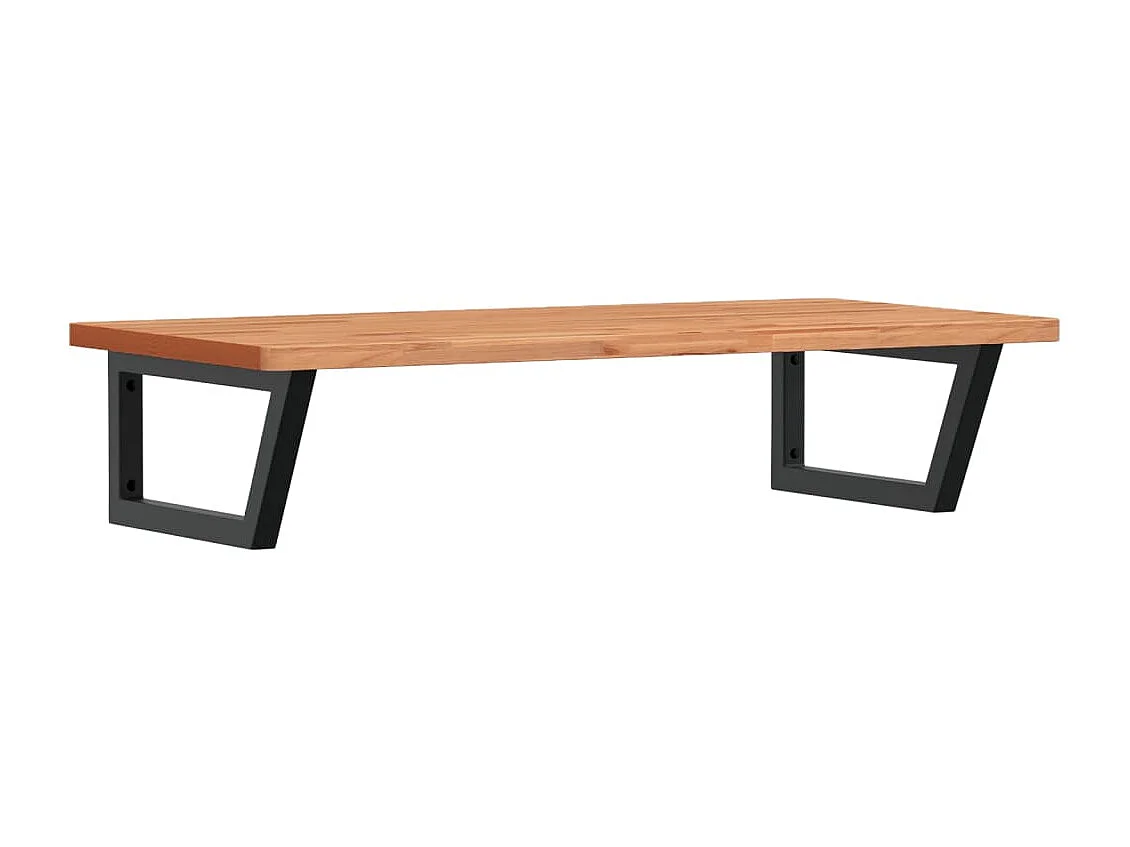 Badkamer wandschap staal en massief beukenhout BE611407