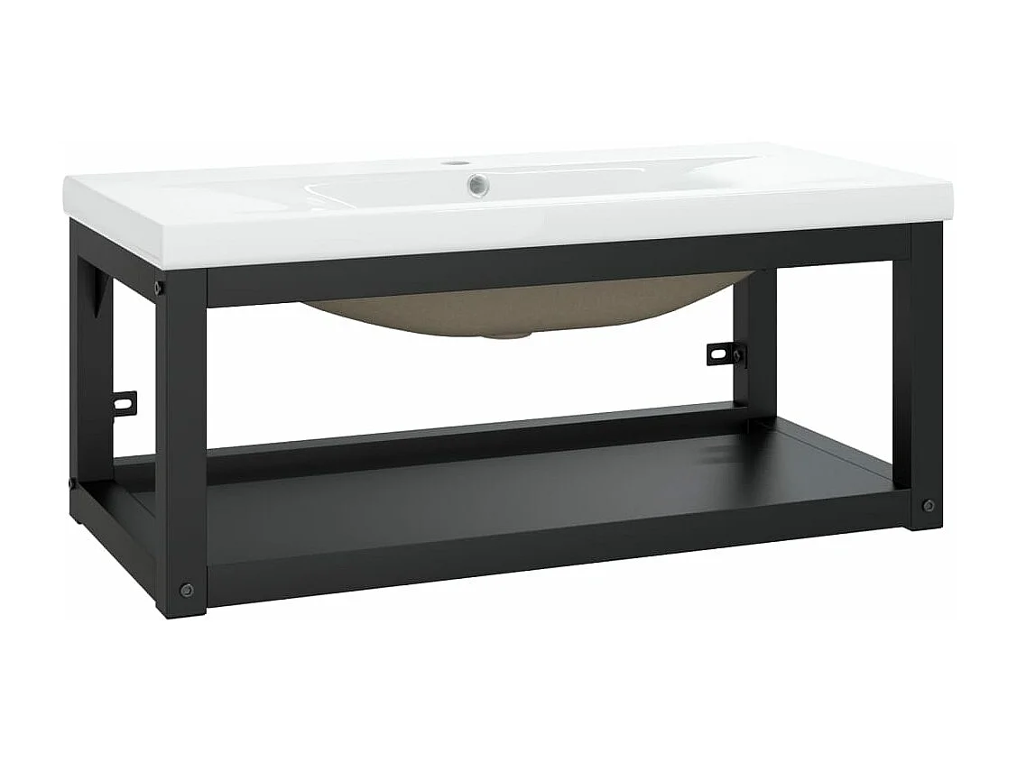 Meuble + vasque à encastrer Noir Fer FR895268