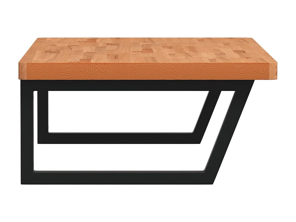 Meuble sous vasque murale acier et bois massif de hêtre FR624821