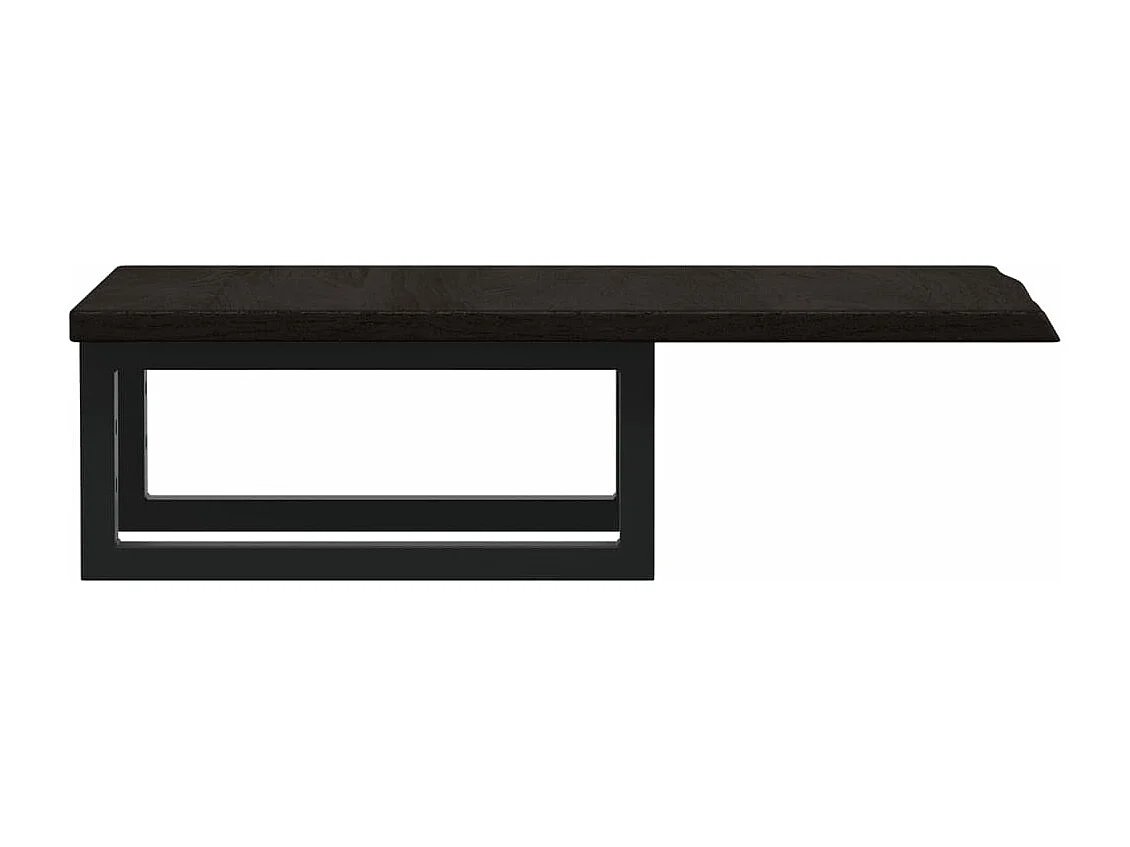 Meuble sous vasque murale acier et bois de chêne massif FR390588