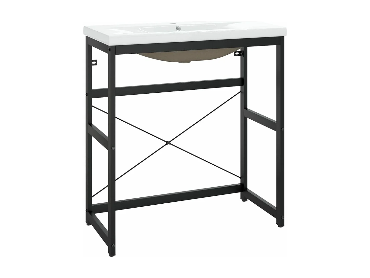 Meuble + vasque à encastrer Noir Fer FR198742