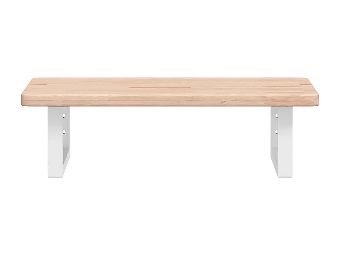 Estante de lavabo de pared de acero y madera maciza de roble ES957777