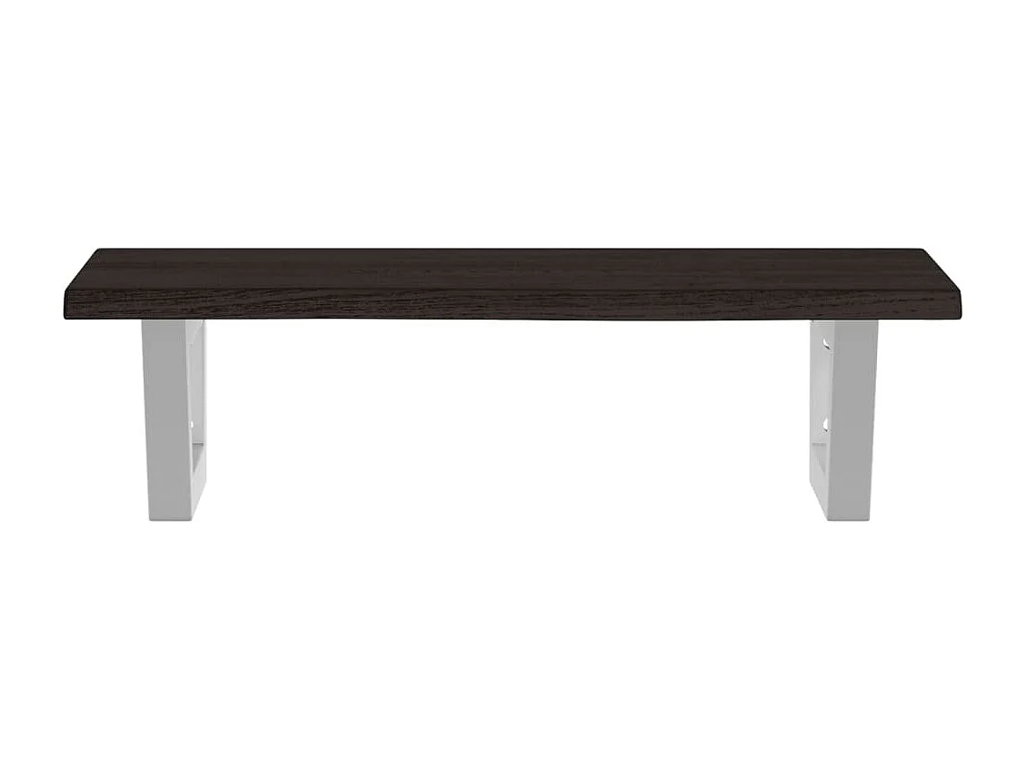 Estante de lavabo de pared de acero y madera maciza de roble ES802731