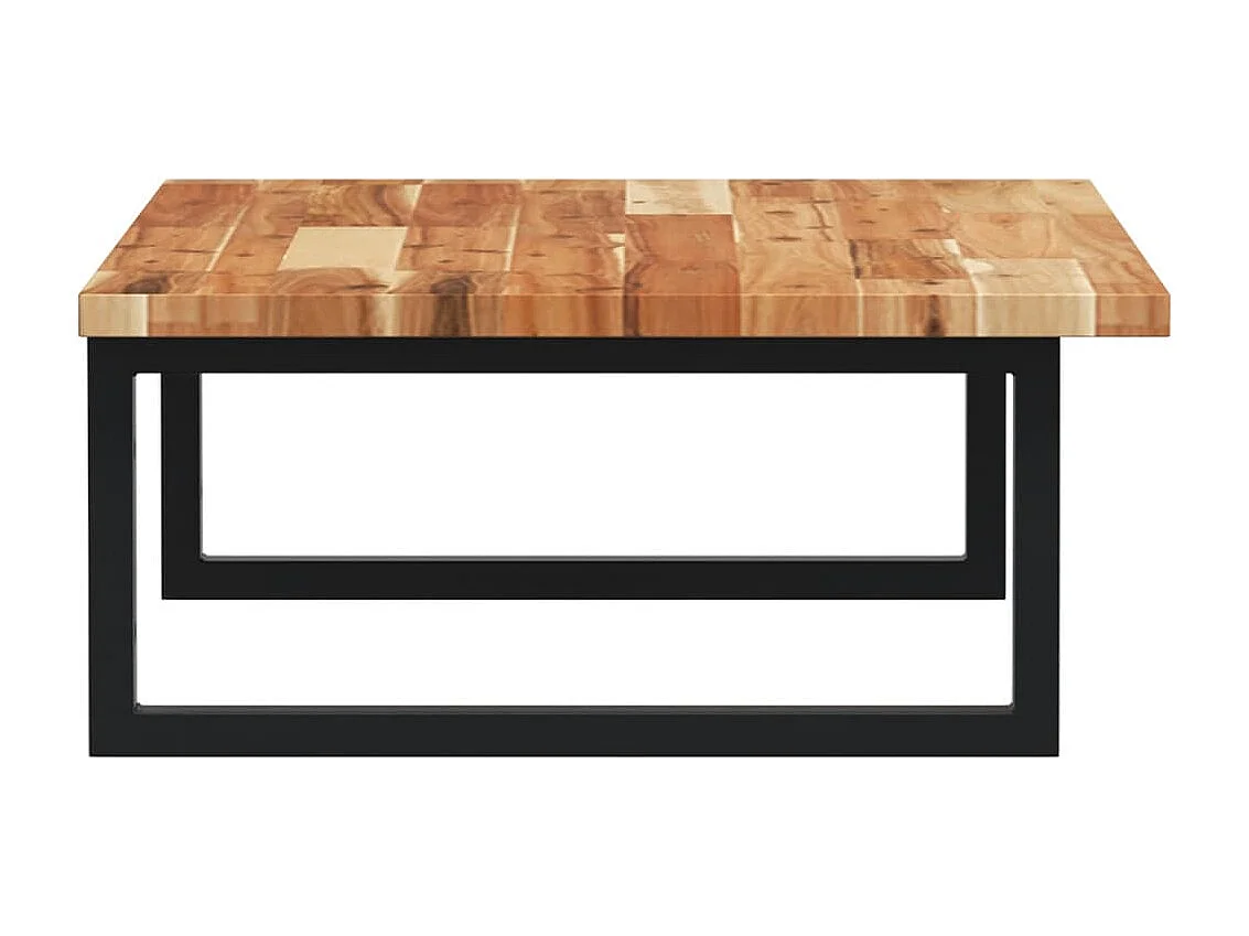 Meuble sous vasque murale acier et bois massif d'acacia FR577267