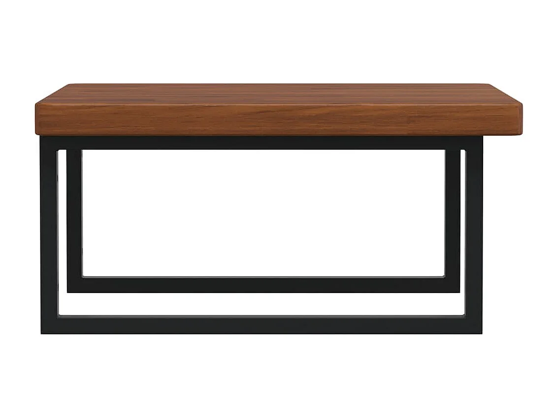 Meuble sous vasque murale acier et bois de chêne massif FR876866