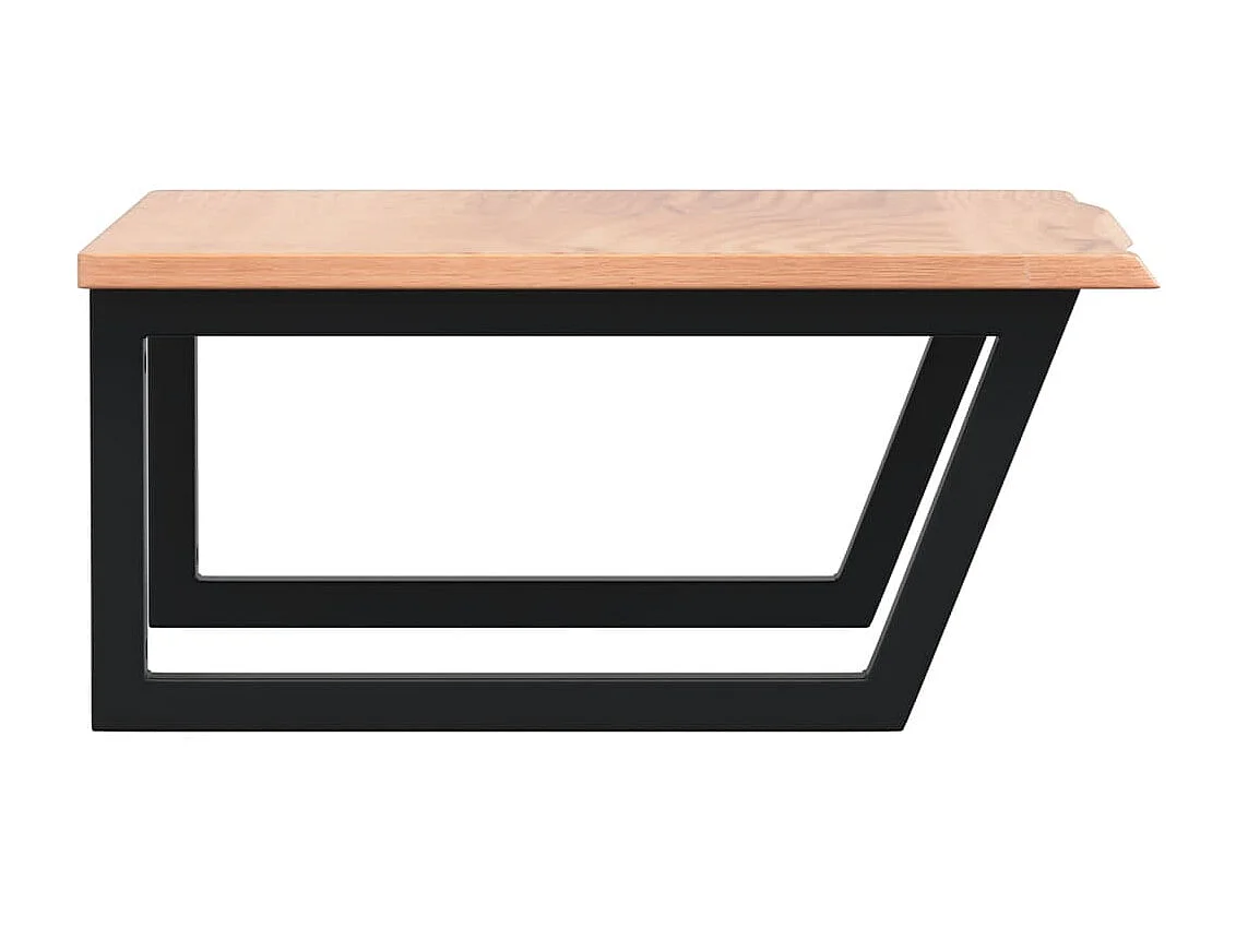 Meuble sous vasque murale acier et bois de chêne massif FR653500