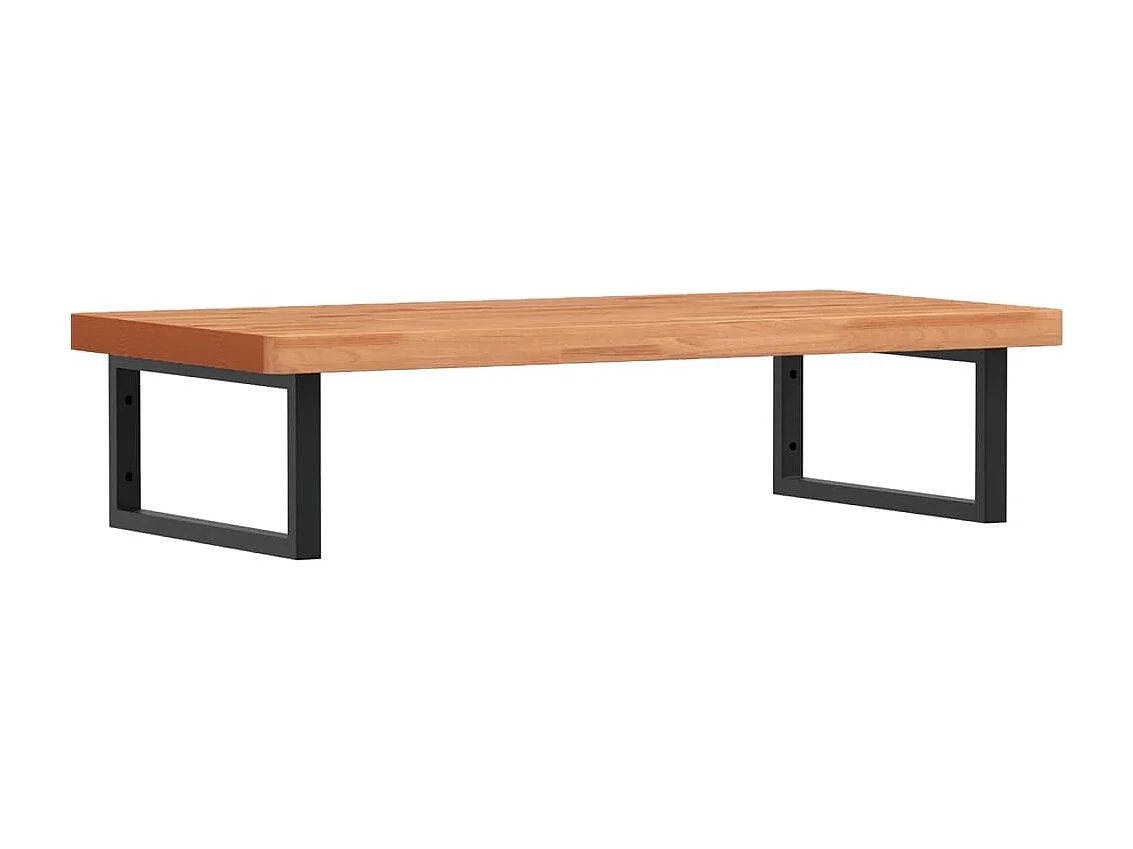 Meuble sous vasque murale acier et bois massif de hêtre FR468508