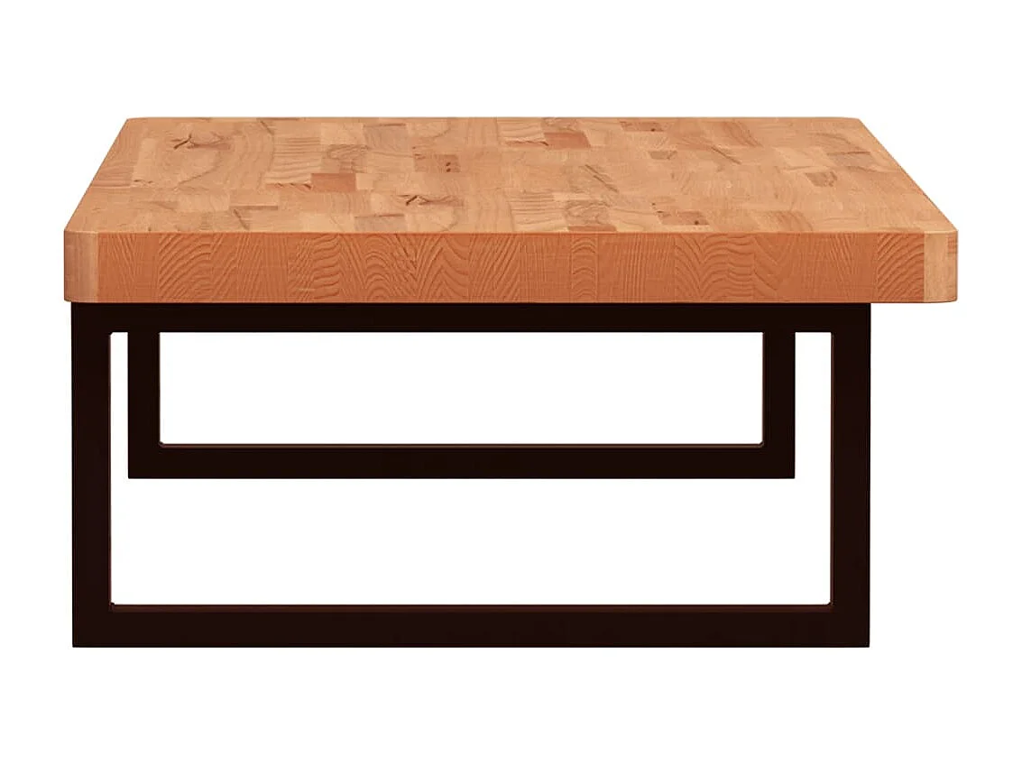 Meuble sous vasque murale acier et bois massif de hêtre FR468508