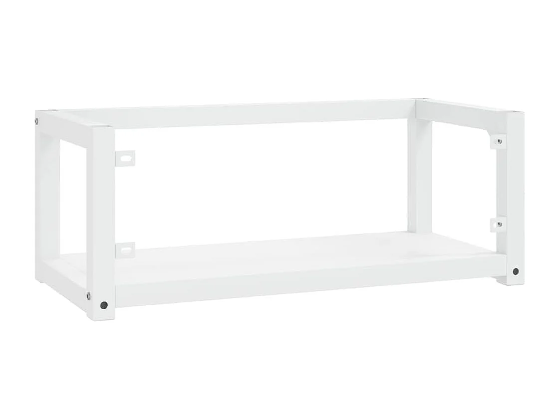 Meuble + vasque mural Blanc 79x38x31 cm Fer FR625264