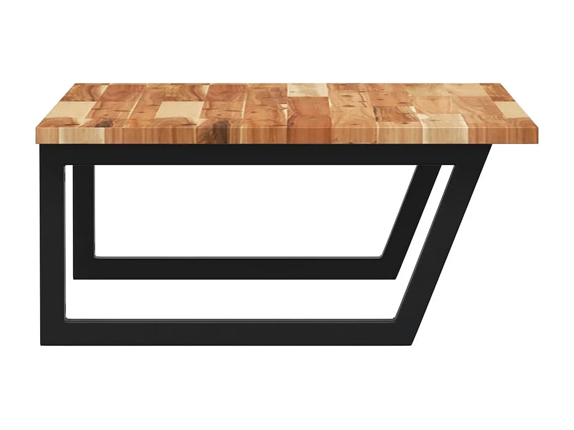 Meuble sous vasque murale acier et bois massif d'acacia FR720742