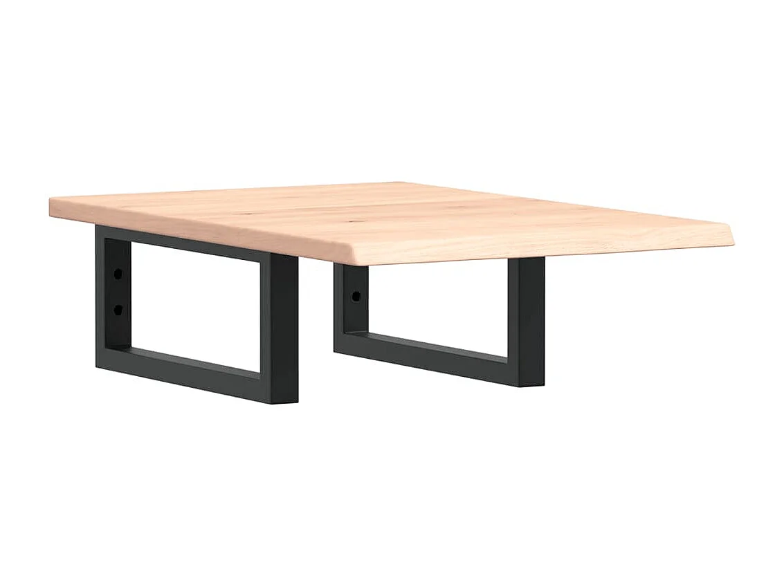 Meuble sous vasque murale acier et bois de chêne massif FR692351