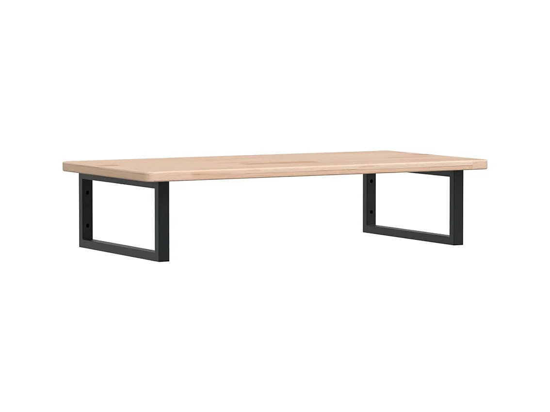 Meuble sous vasque murale acier et bois de chêne massif FR584001