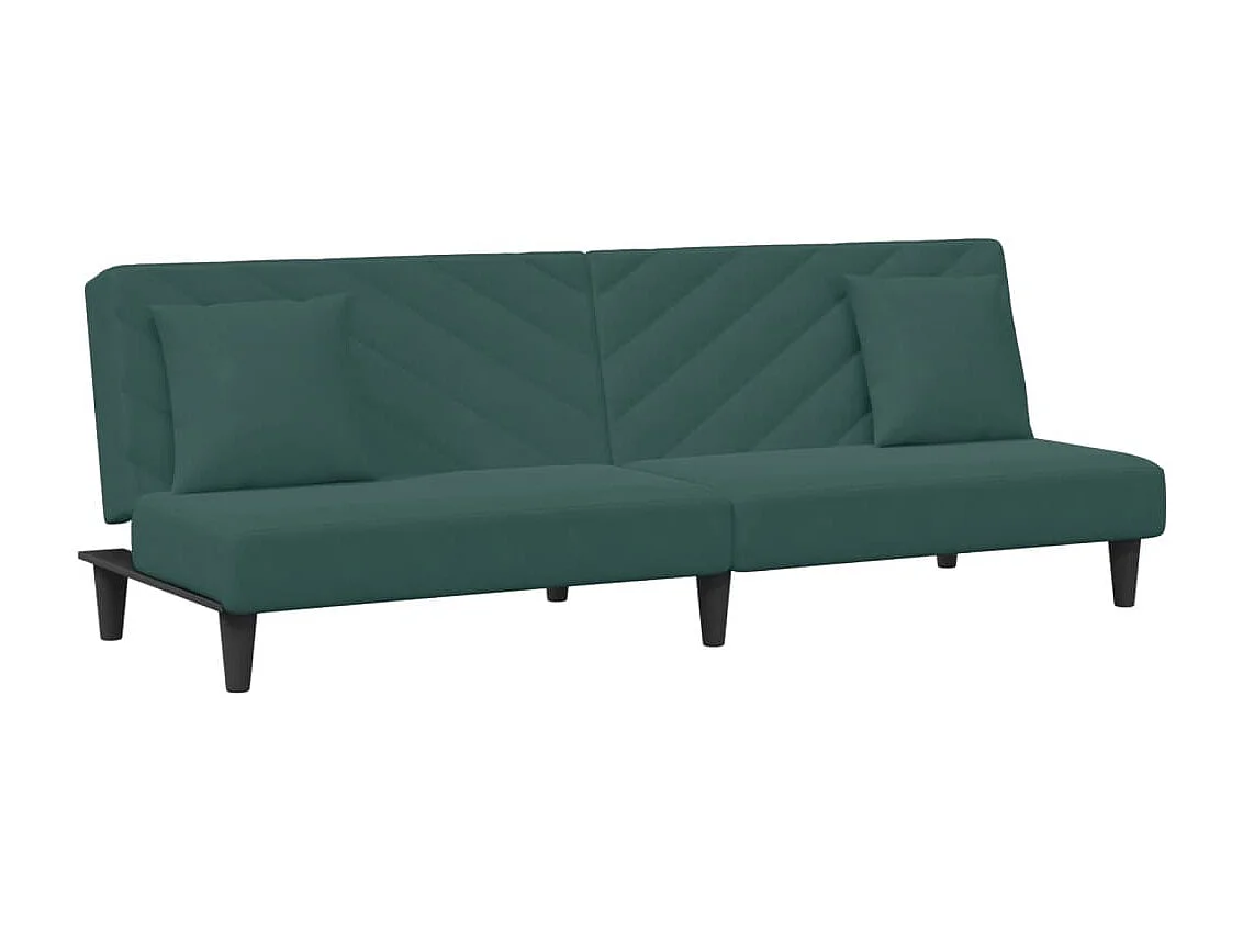 Lot de 2 Ensemble de canapés avec coussins vert foncé velours FR141998