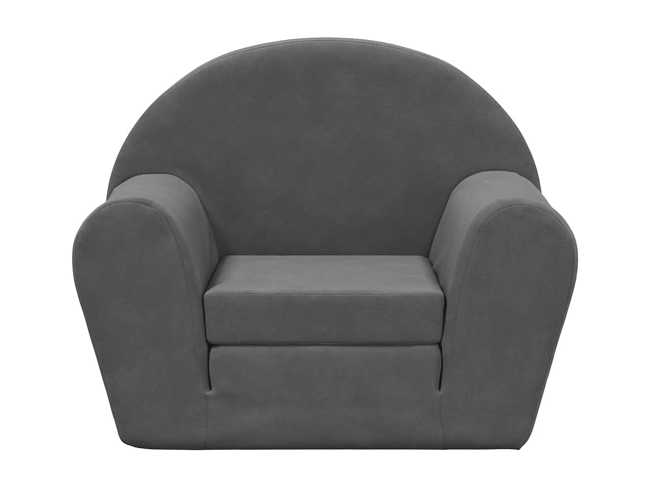 Canapé convertible pour enfants anthracite peluche douce FR169127