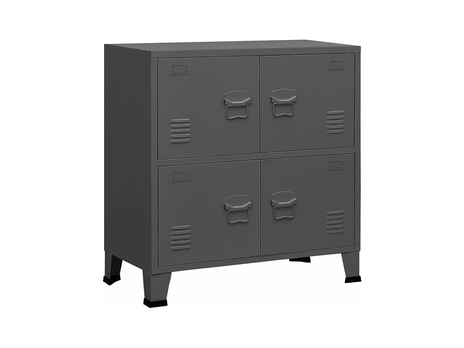 Baúl de almacenaje industrial acero antracita 75x40x80 cm ES930445