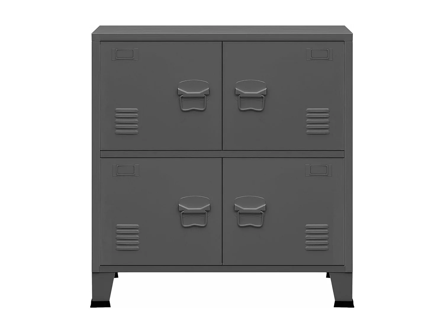 Coffre de rangement industriel Anthracite 75x40x80 cm Acier FR866047
