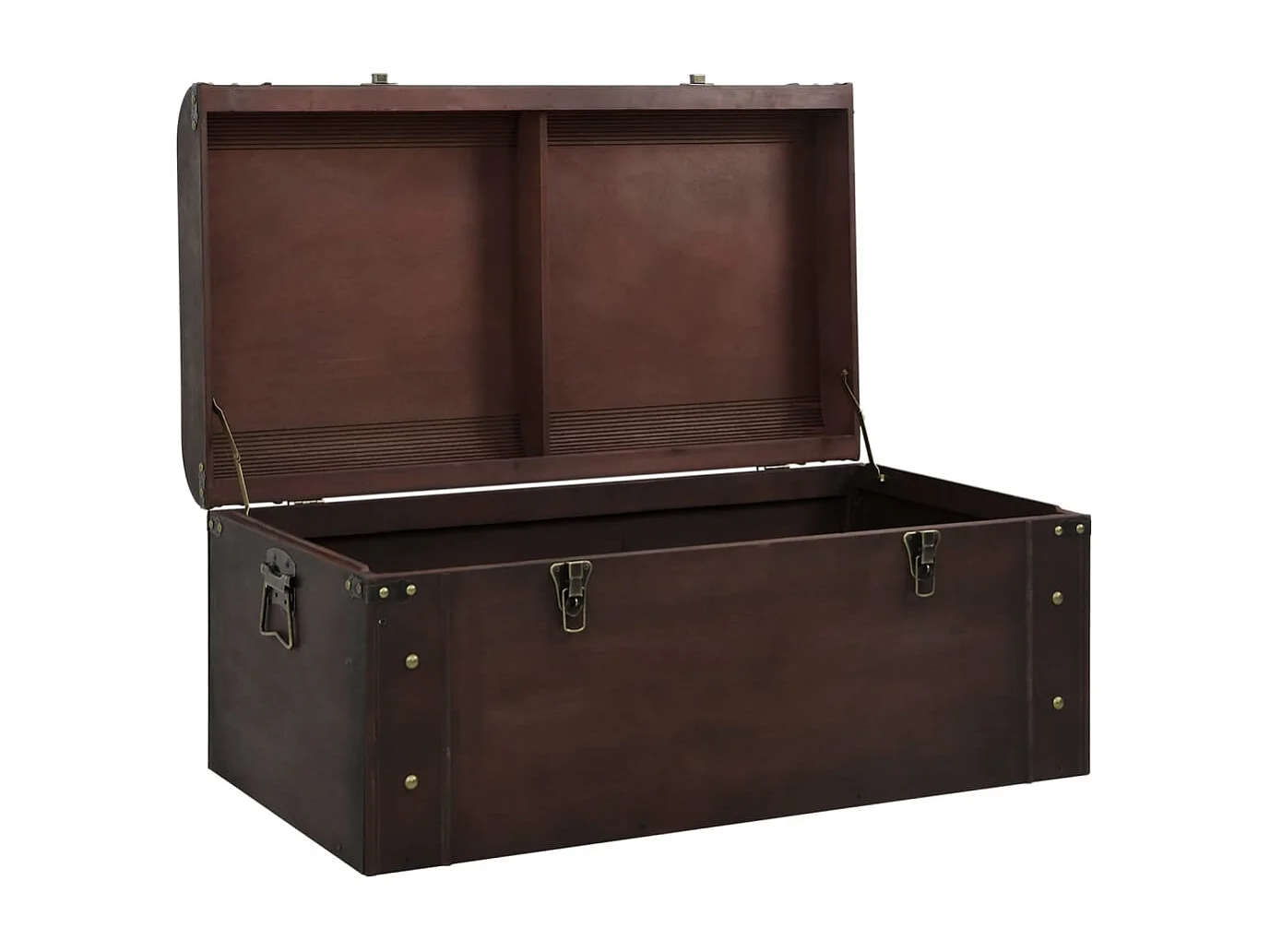 Cofre con pestillos contrachapada marrón 90x50x39,5 cm ES934260