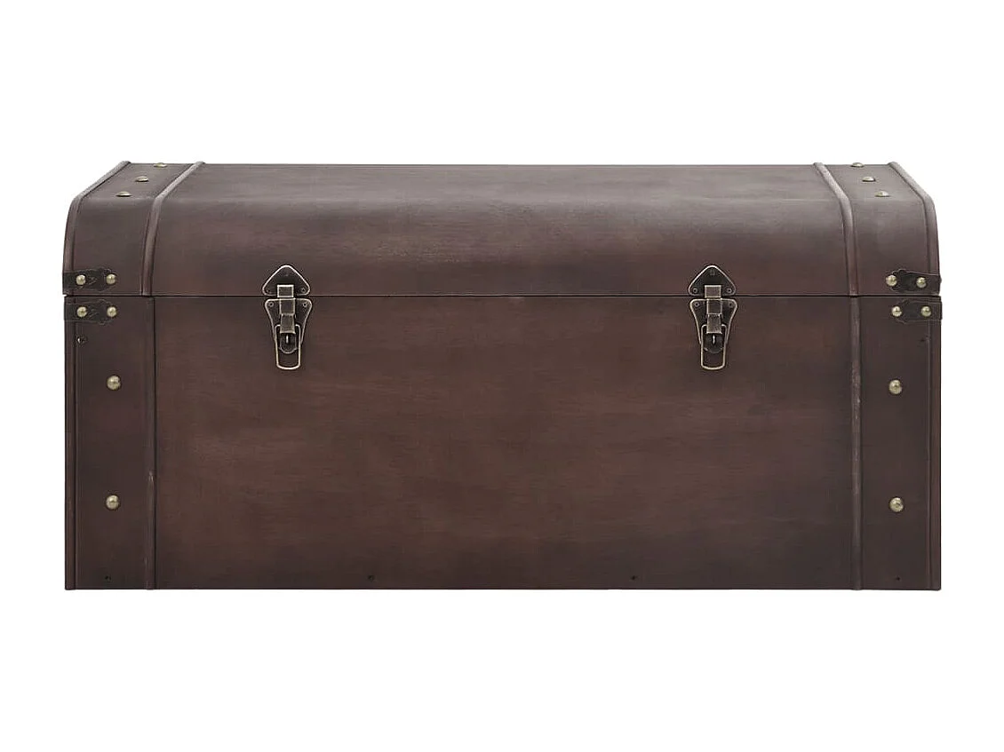 Cofre con pestillos contrachapada marrón 90x50x39,5 cm ES934260