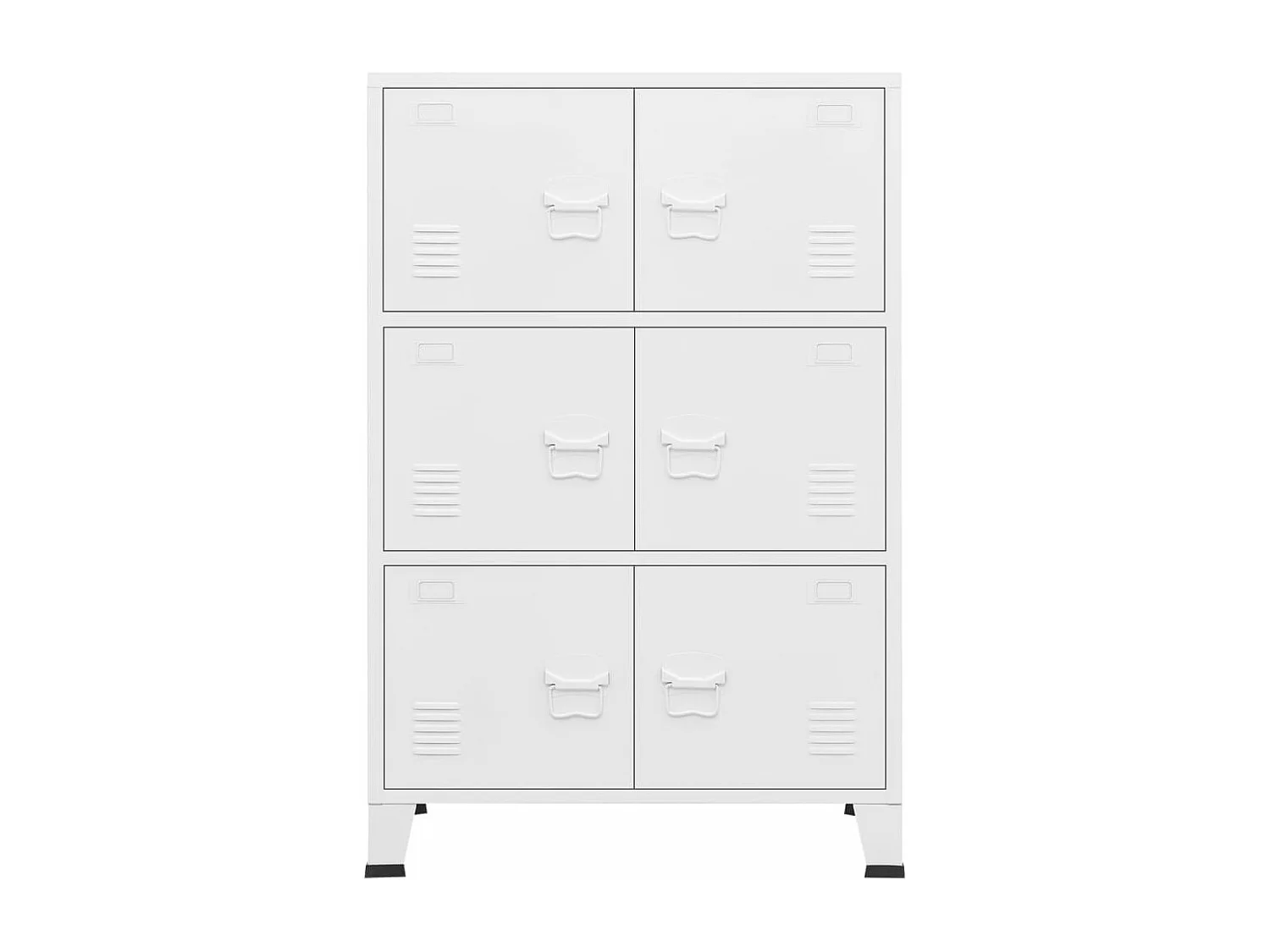 Coffre de rangement industriel Blanc 75x40x115 cm Métal FR424495