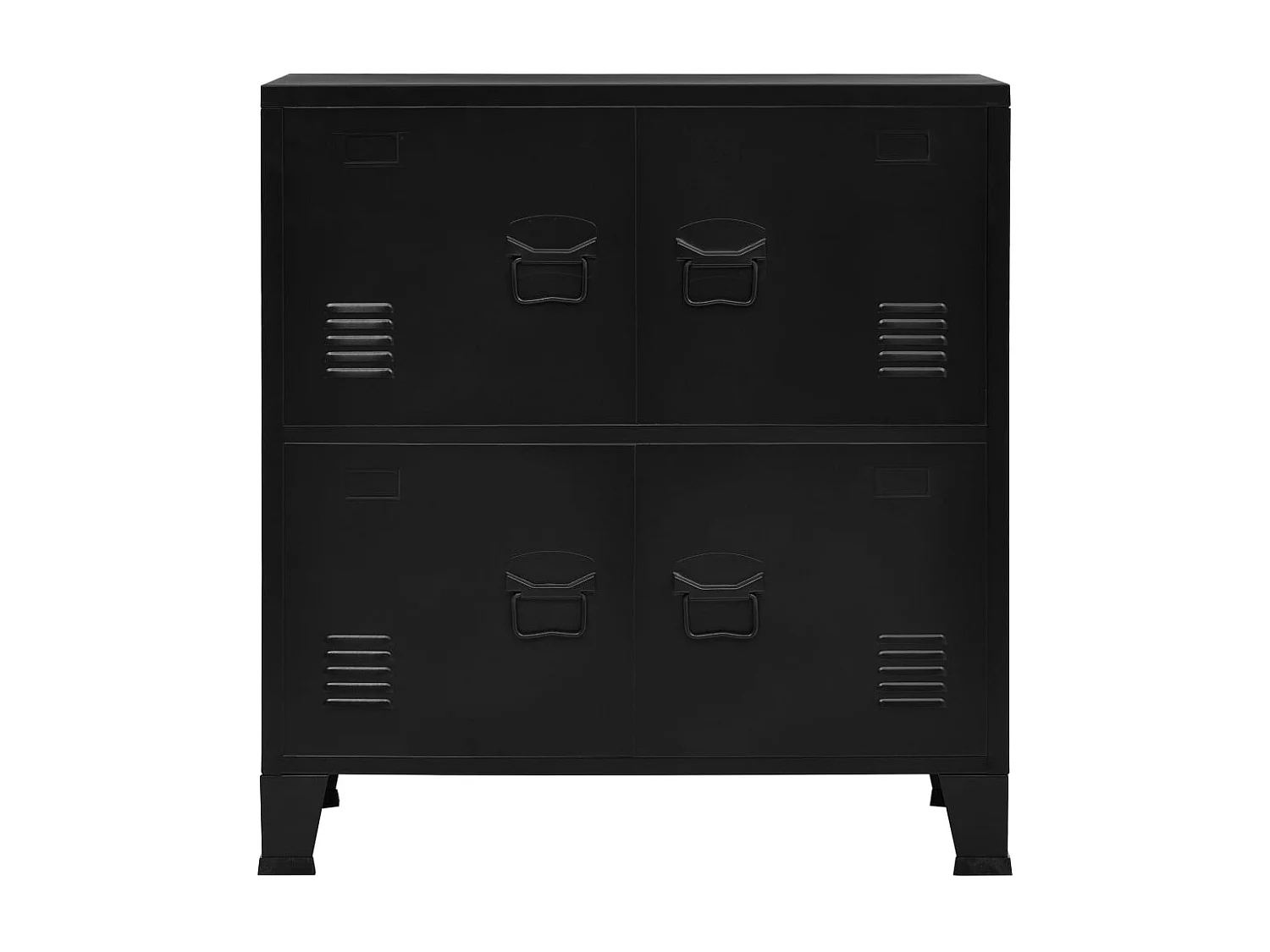 Aparador de arrumação industrial 75x40x80 cm aço preto PT561920