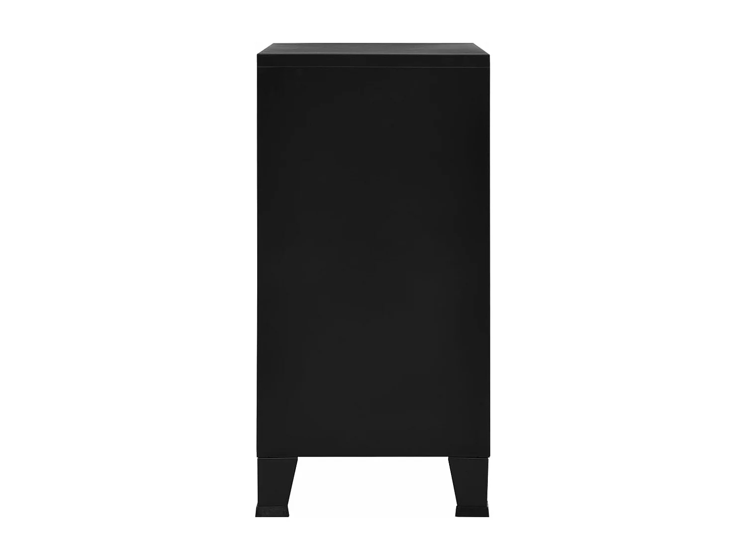 Aparador de arrumação industrial 75x40x80 cm aço preto PT561920