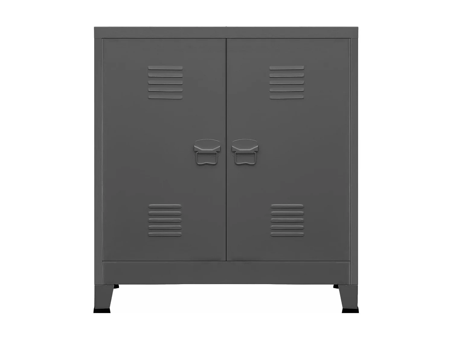 Coffre de rangement industriel Anthracite 90x40x100 cm Acier FR513973