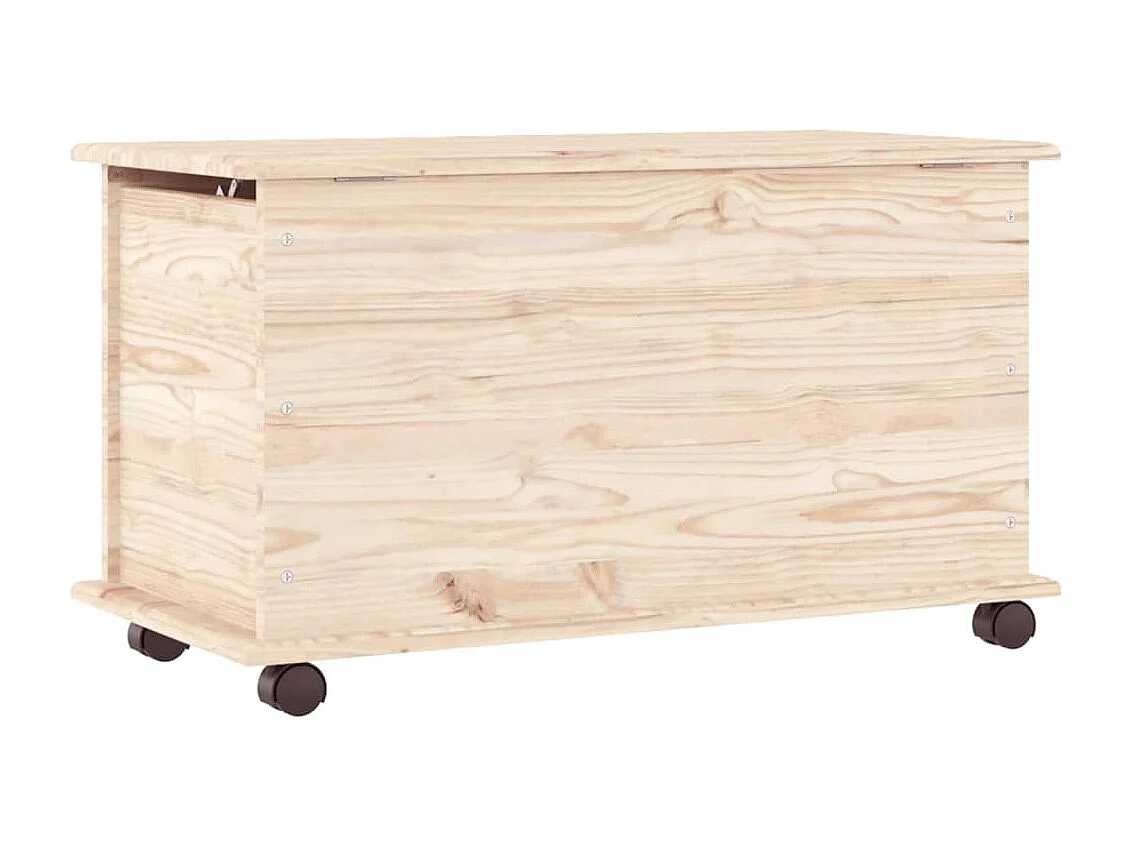 Coffre de rangement à roulettes ALTA 73x39,5x44 cm bois de pin FR863859