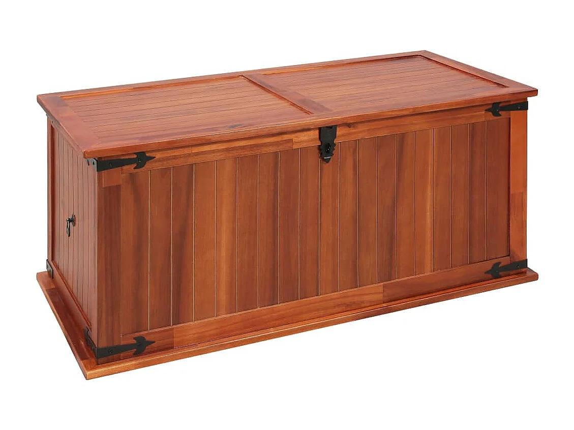 Opbergkist 79x34x32 cm massief acaciahout BE812886