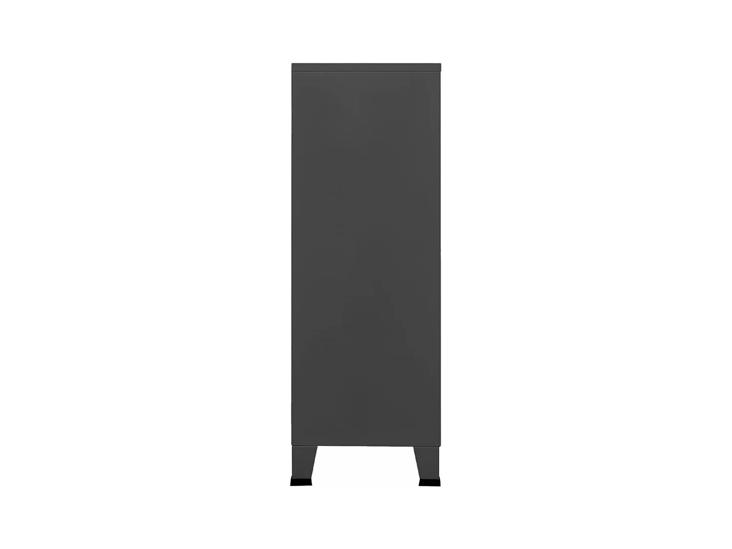 Coffre de rangement industriel Anthracite 75x40x115 cm Métal FR731271