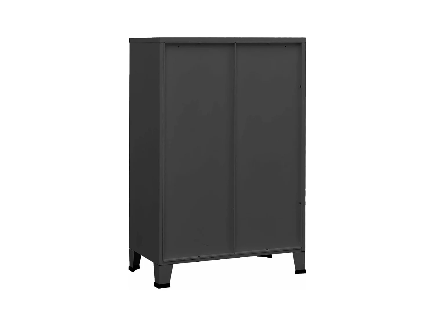 Coffre de rangement industriel Anthracite 75x40x115 cm Métal FR731271