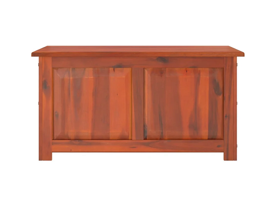 Coffre de rangement avec couvercle marron bois massif d'acacia FR293607