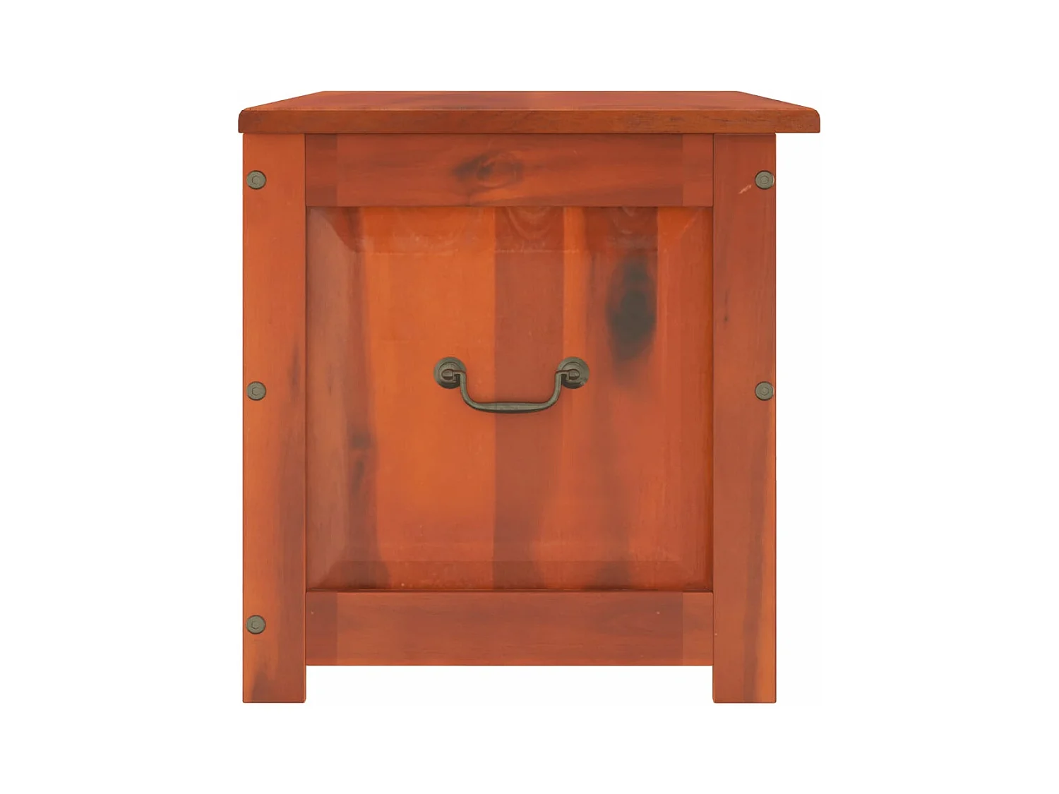 Coffre de rangement avec couvercle marron bois massif d'acacia FR293607