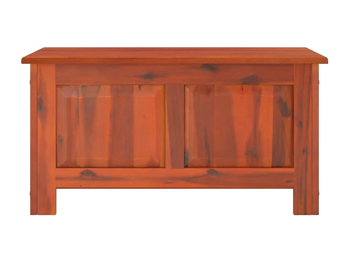 Coffre de rangement avec couvercle marron bois massif d'acacia FR189082