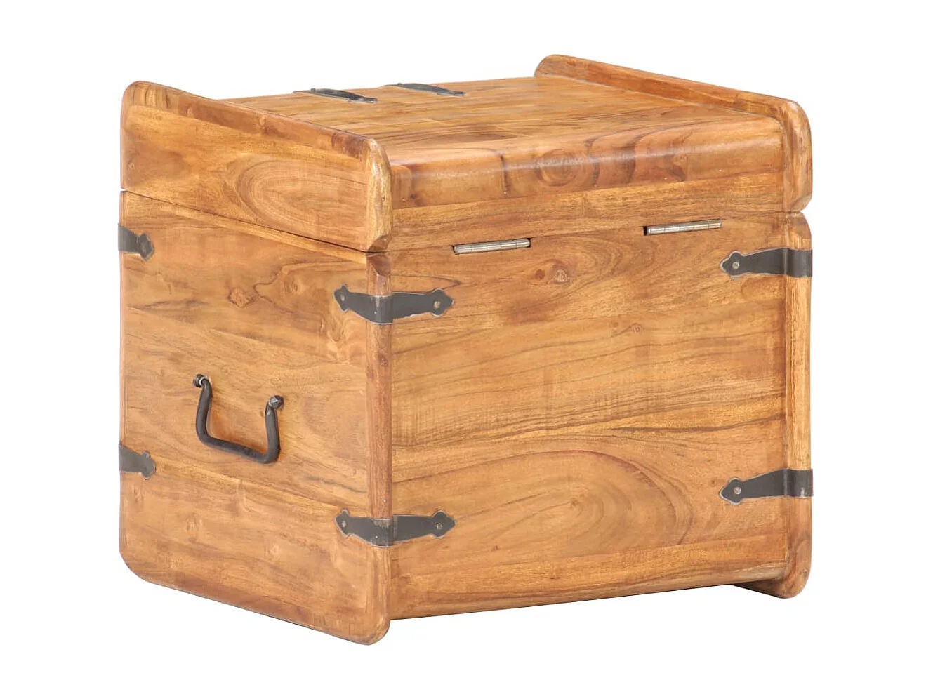 Coffre 40x40x40 cm Bois d'acacia solide FR219293